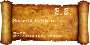 Rumbold Baldvin névjegykártya